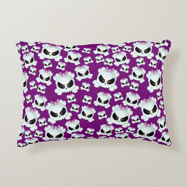 Girly Skullz Decorative Cushion (Front)