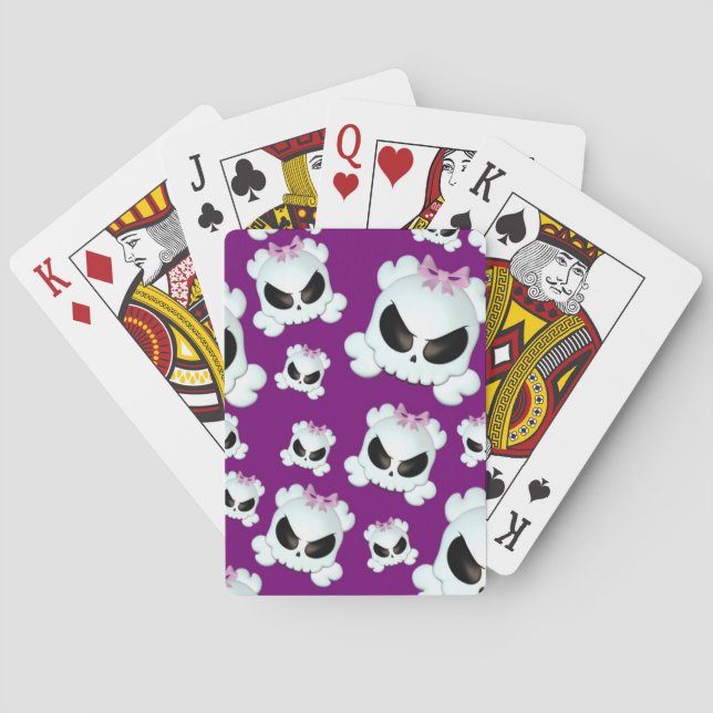 Girly Skullz Playing Cards (Back)