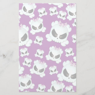 Girly Skullz Stationery