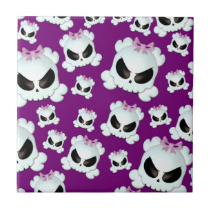 Girly Skullz Tile