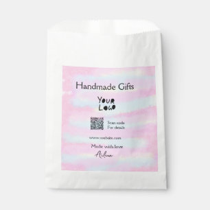 Girly small business handmade gifts made love QR Favour Bags