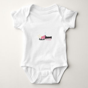 Girly Snowmobile Baby Bodysuit
