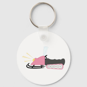 Girly Snowmobile Key Ring