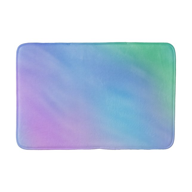 Girly Soft Rainbow Sky Bath Mat (Front)