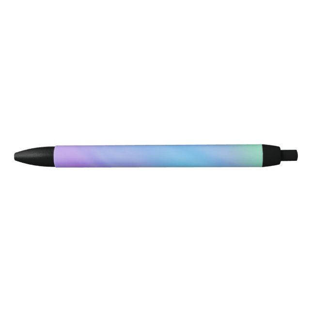 Girly Soft Rainbow Sky Black Ink Pen (Front)