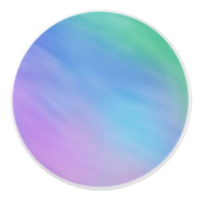 Girly Soft Rainbow Sky Ceramic Knob (Front)