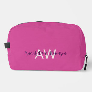 Girly Solid Minimalist Unicolored Mulberry Pink Dopp Kit