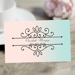 Girly Sophisticated Professional Vintage Business Card