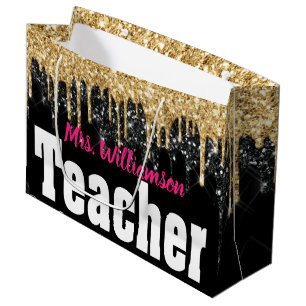 Girly Sparkle School Teacher Large Gift Bag