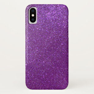 Girly Sparkly Royal Purple Glitter Case-Mate iPhone Case