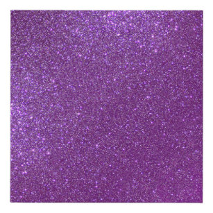 Girly Sparkly Royal Purple Glitter Faux Canvas Print