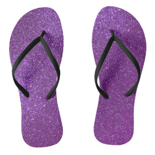 Girly Sparkly Royal Purple Glitter Jandals