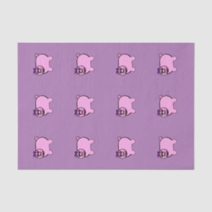 Girly Stuffed Pig Tissue Paper