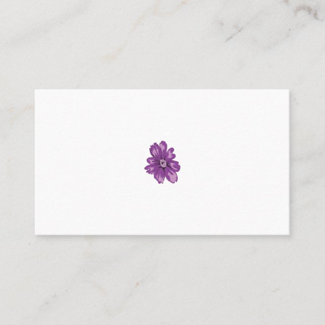 Girly Style, Light Eggplant, Bleached Cedar Business Card (Front)