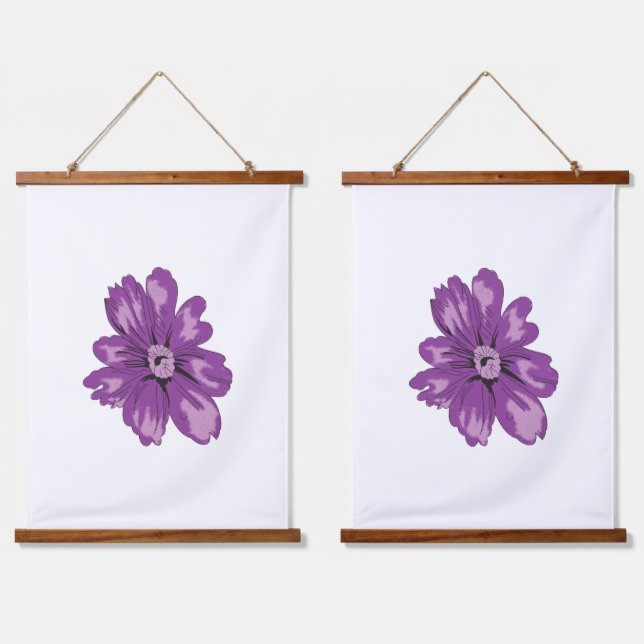 Girly Style, Light Eggplant, Bleached Cedar Hanging Tapestry (Double)