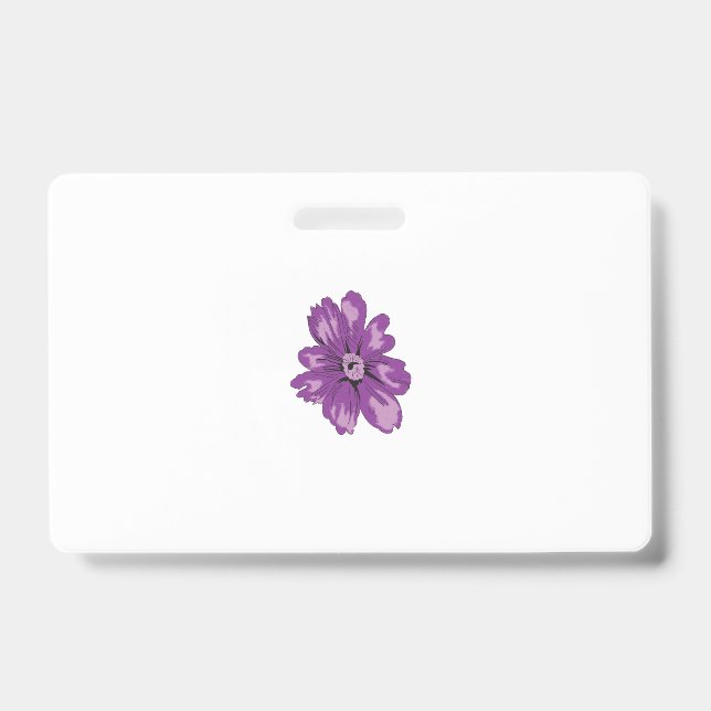 Girly Style, Light Eggplant, Bleached Cedar ID Badge (Front)