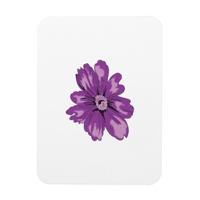 Girly Style, Light Eggplant, Bleached Cedar Magnet (Vertical)