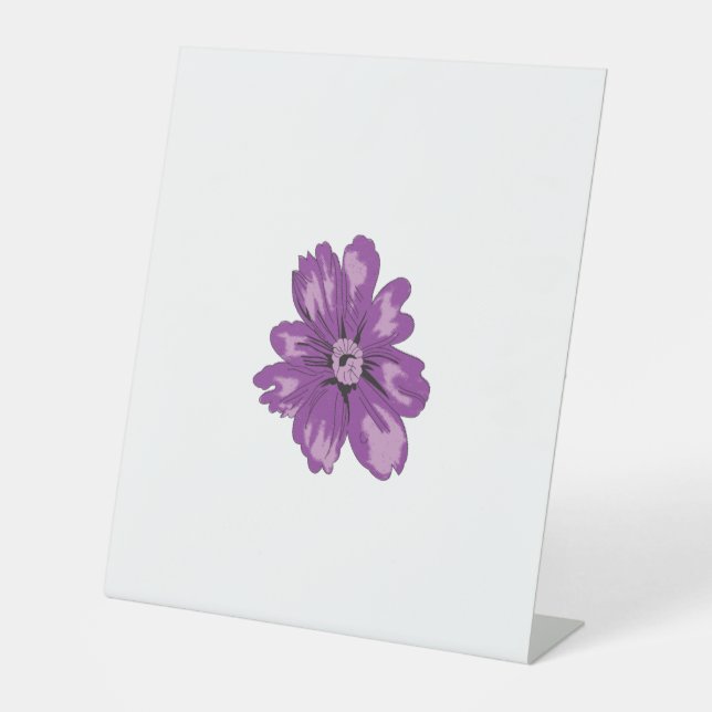 Girly Style, Light Eggplant, Bleached Cedar Pedestal Sign (Front)