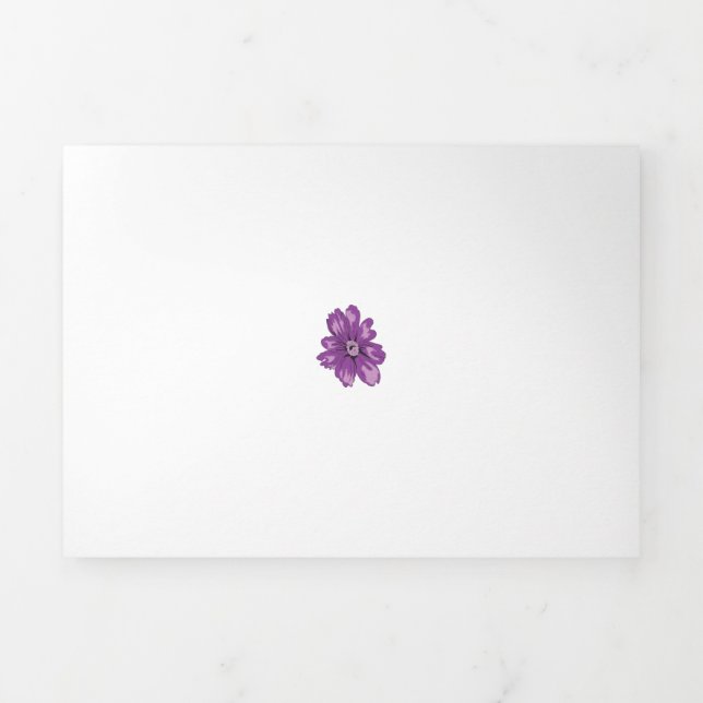 Girly Style, Light Eggplant, Bleached Cedar Tri-Fold Card (Cover)