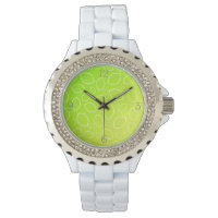 girly summer fresh green yellow lemon pattern