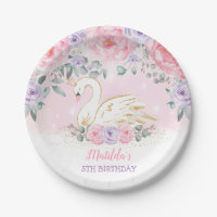 Girly Swan Princess Pink Purple Birthday Party