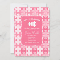 Girly Sweet Pink Piece It Together Puzzle Birthday