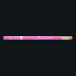 Girly sweet sixteen 16th Birthday party hot pink Pencil<br><div class="desc">Girly sweet sixteen 16th Birthday party hot pink Pencil personalised with name and date. Classy design for sixteenth Birthday celebration of teen girl. Elegant script text and princess crown. Sixteenth Birthday celebration party favours for kids. Includes eraser.</div>