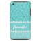 Girly, Teal Glitter, Zebra Stripes Personalised