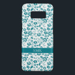 Girly Teal Turquoise Tropical Flowers Monogram Case-Mate Samsung Galaxy S8 Case<br><div class="desc">Girly Teal Turquoise Tropical Flowers Pattern iPhone case with space for your name or monogram. Easy to customise with text,  fonts,  and colours. Created by Zazzle pro designer BK Thompson exclusively for Cedar and String; please contact us if you need assistance with the design.</div>