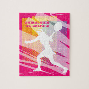 Girly tennis puzzle for kids - Love means nothing