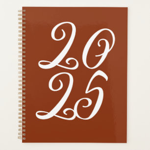 Girly terracotta custom cute script year planner