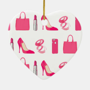 Girly things design ceramic tree decoration