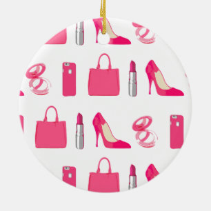 Girly things design ceramic tree decoration