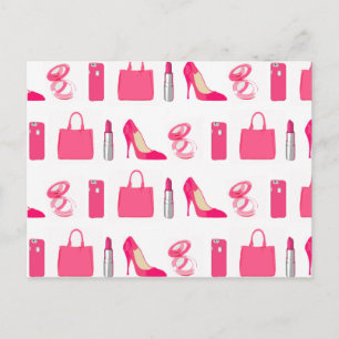 Girly things design postcard
