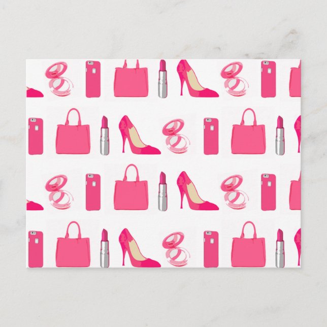 Girly things design postcard (Front)