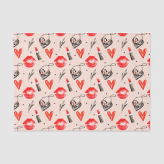 Girly Things Lipstick Lips  (Design 26 Red Series) Tissue Paper