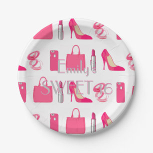 Girly things paper plate