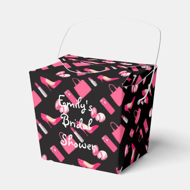 Girly things takeout container favour box (Front Side)