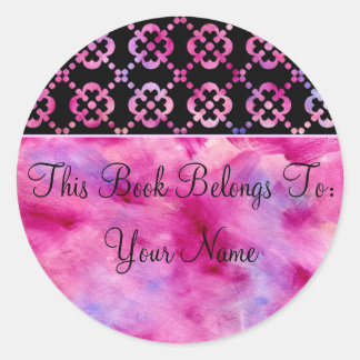 Girly This Book Belongs To Sticker