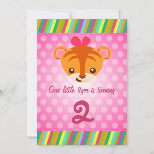 Girly Tiger Invitation