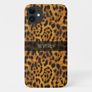 Girly Trendy Jaguar Skin Print Name Personalised Case-Mate iPhone Case