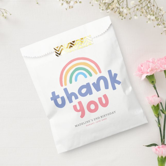 Girly Two Cool Pool Party Rainbow Birthday Favor Favour Bags (Sealed)