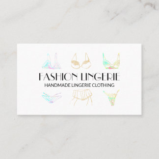Girly Underwear Lingerie Clothing Shop Business Card