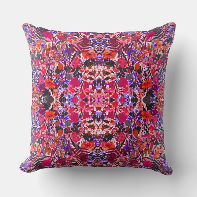 Girly vintage flowers cushion (Front)