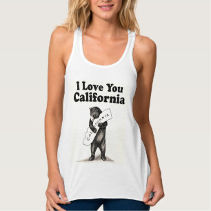 Girly Vintage I Love You California Singlet