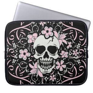 Girly Vintage Skull Laptop Sleeve
