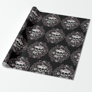 Girly Vintage Skull Wrapping Paper