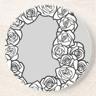 Girly Vintage white roses Coaster