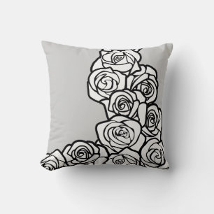Girly Vintage white roses Cushion