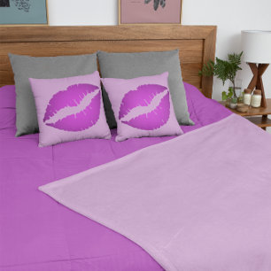 Girly Violet Ombre Lipstick Kiss Cushion